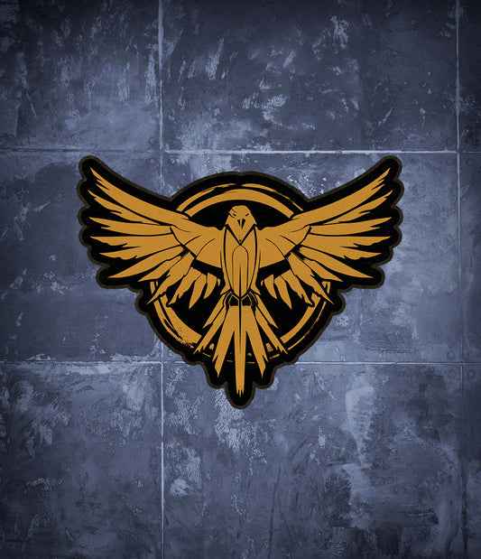 Beyond The Black - Gold Raven Die Cut - Patch | Neutral-Image